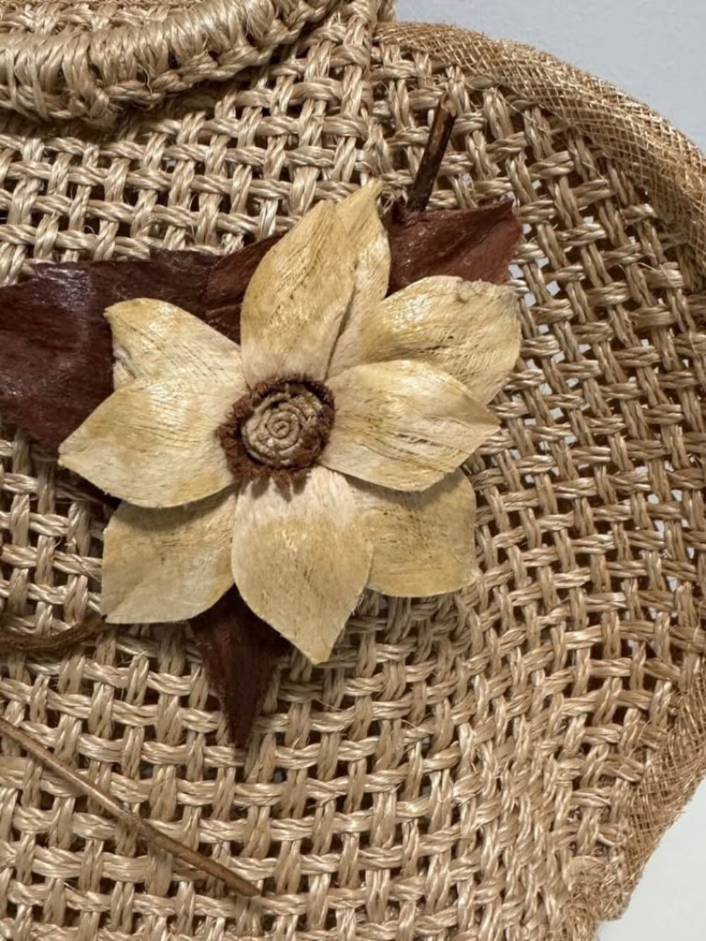 Vintage Hand Woven Flower Handbag Purse - Picture 6 of 10
